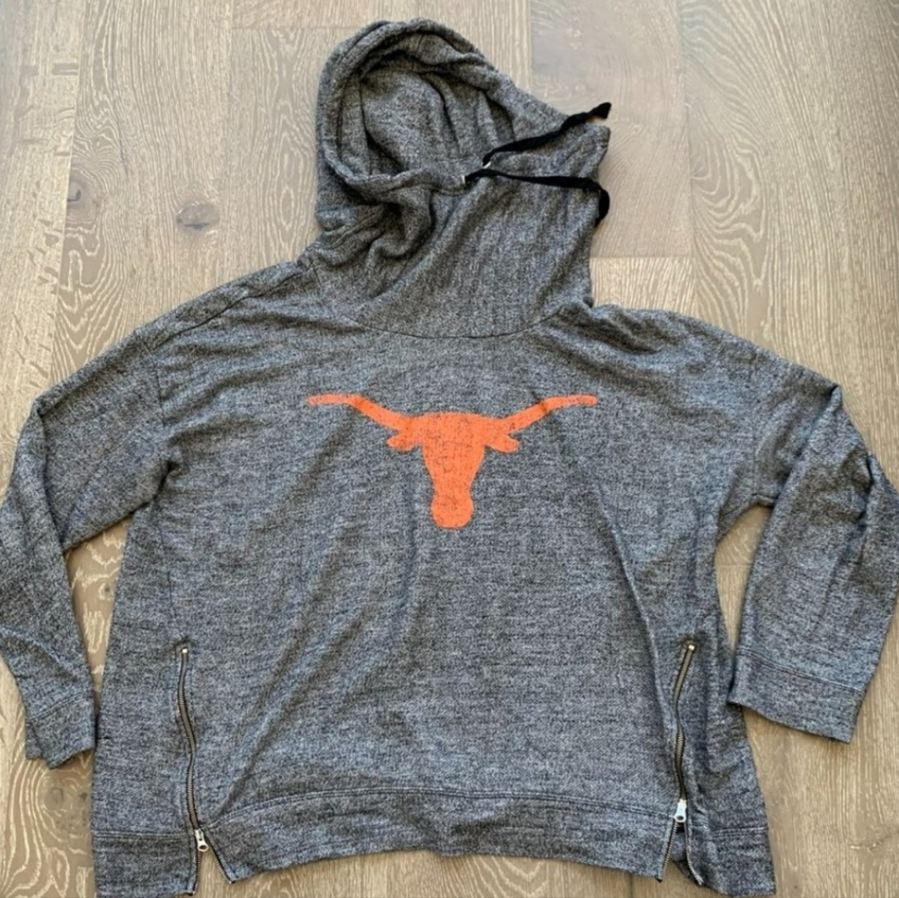 Texas Longhorn Authentic Sweatshirt Lightweight Cowl Collegiate Hoodie